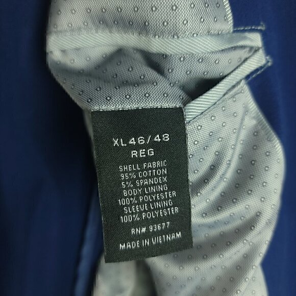 J. Ferrar 360 Degree Stretch Navy Blue Suit Jacket Size XL (46/48) Reg (NWT) - Picture 9 of 10